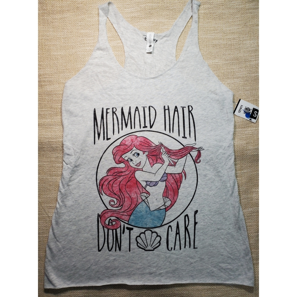 Little Mermaid Tank, Size Medium, Mermaid Hair Don't Care, Disney